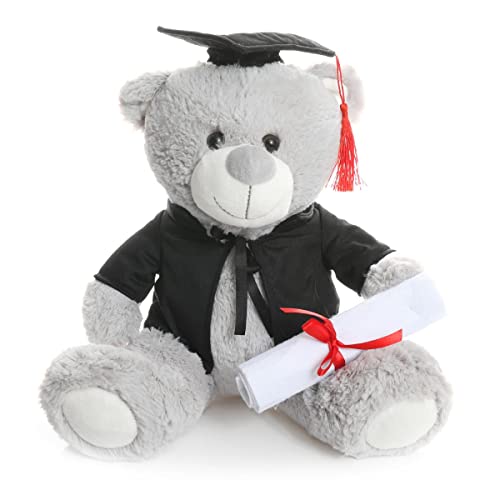FURRY PLANET TOYS 20 cm großer süßer Bär mit Schriftrolle, Bademantel und Hut von Furry Planet Toys