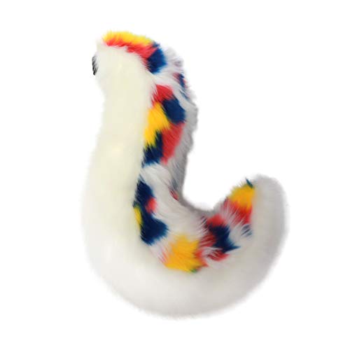 Furryvalley Kostüme Schwanz Cosplay Plüsch Kunstpelz Tail für Halloween Party verkleiden künstliche Tier (Leopard) von Furryvalley