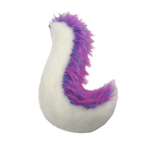 Furryvalley Kostüme Schwanz Cosplay Plüsch Kunstpelz Tail für Halloween Party verkleiden künstliche Tier (Purplish Pink) von Furryvalley