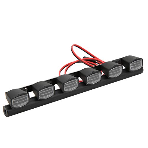 Fussbudget RC Car Dachlichtleiste, Maßstab 1:10 RC Crawler Car Dachlichtleiste für SCX10 Pull Car (6 Lichter) von Fussbudget