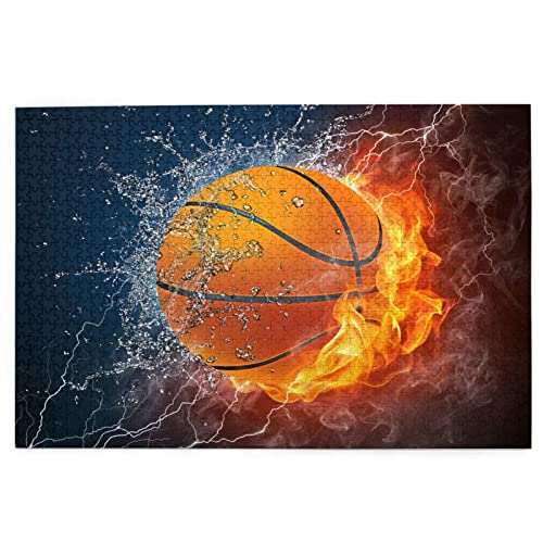 Holzpuzzle 1000 Teile Basketball Feuer Intellektives Spiel für Teenager Moderne Stilvolle Heimdekoration Holzpuzzle 1000 Teile Basketball Feuer Intellektives Spiel für Teenager Moderne Stilvolle Heimdekoration von Futterya