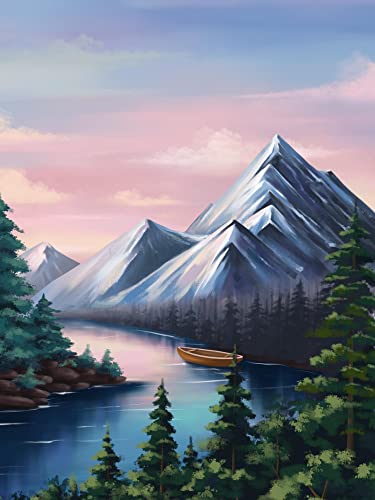 Fuumuui Malen Nach Zahlen Erwachsene und Kinder Anfänger Gemälde inklusive Pinsel und Acrylfarben 40 x 50 cm - Landschaft, Berg Fuumuui Malen Nach Zahlen Erwachsene und Kinder Anfänger Gemälde inklusive Pinsel und Acrylfarben 40 x 50 cm - Landschaft, Berg von Fuumuui