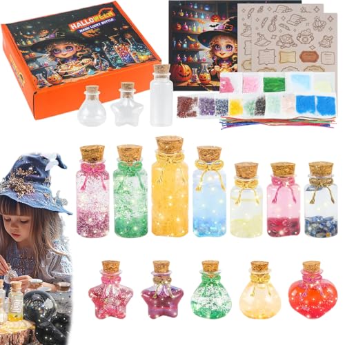 Fuuxtci Halloween-Trank-Sets für Kinder,Trank-Sets für Kinder - Glow In The Dark Handgemachtes Set - Zaubertränke-Herstellungsset für, Halloween-Bastelset, kreatives Bastelset, Feentränke-Set von Fuuxtci