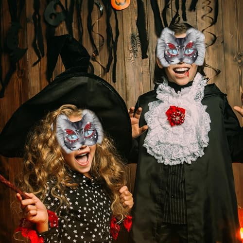 Fuuxtci Katzenmaske Set,Materialset Für Katzenmasken - Bastelset Mit Mesh Und Filzstoff Kostüm Zubehör Für Party Cosplay Karneval Fuuxtci Katzenmaske Set,Materialset Für Katzenmasken - Bastelset Mit Mesh Und Filzstoff Kostüm Zubehör Für Party Cosplay Karneval von Fuuxtci