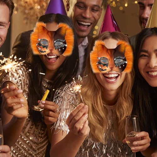Fuuxtci Weiße Katzenmaske - Tierkostüm Maskenset - Bastelset Mit Mesh Und Filzstoff Kostüm Zubehör Für Party Cosplay Karneval von Fuuxtci