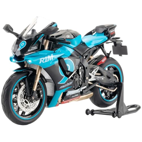 Fuwraixis 1/12 Legierung Motorrad, R1M Motorrad Modell, Legierung Druckguss Rennwagen Spielzeug, Sportwagen Sammlermodell, für Jungen, Erwachsener als Geschenk von Fuwraixis
