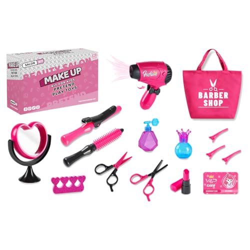 Fuwraixis 15 Stück Friseurset für Kinder Friseurwerkzeuge für Mädchen Simulation Friseurspielzeug Rollenspiel Geschenke für Kinder im Alter von 3, 4, 5, 6, 7, 8 Jahren und älter Fuwraixis 15 Stück Friseurset für Kinder Friseurwerkzeuge für Mädchen Simulation Friseurspielzeug Rollenspiel Geschenke für Kinder im Alter von 3, 4, 5, 6, 7, 8 Jahren und älter von Fuwraixis