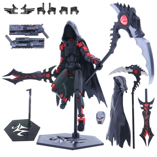 Fuwraixis 3D gedruckte Action-Figuren, Kinderpuppen, Flexible Action-Figuren-Sets, bewegliche Action-Figuren mit Mehreren Gelenken, mechanische Kinderpuppen, Sensenmann-Puppen Fuwraixis 3D gedruckte Action-Figuren, Kinderpuppen, Flexible Action-Figuren-Sets, bewegliche Action-Figuren mit Mehreren Gelenken, mechanische Kinderpuppen, Sensenmann-Puppen von Fuwraixis
