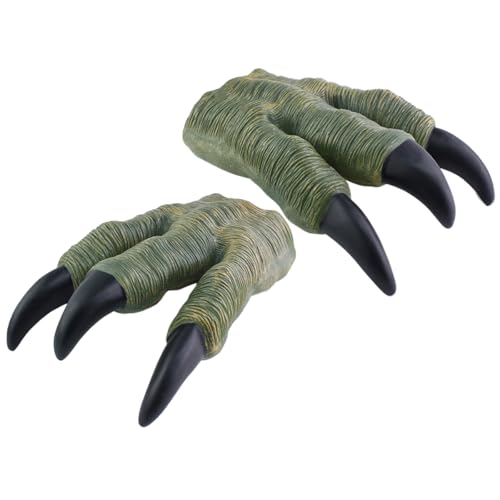 Fuwraixis Dinosaurier-Klauen-Spielzeug 2 Stück T. rex Krallenhandschuhe Simulation Weichplastik Pfote-Requisiten Kann als Rollenspiel verwendet Werden Geschenk für Kinder ab 4 Jahren und Erwachsene von Fuwraixis
