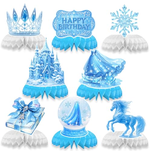 Fuwraixis Frozen Party Dekoration, Schneeflocke Crown Castle Geburtstag Esstisch Deko, 8 Stück EIS Themed Honeycomb Centrepieces, für Mädchen und Kinderfeste Fuwraixis Frozen Party Dekoration, Schneeflocke Crown Castle Geburtstag Esstisch Deko, 8 Stück EIS Themed Honeycomb Centrepieces, für Mädchen und Kinderfeste von Fuwraixis