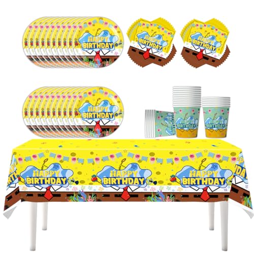 Fuwraixis Kinder Geburtstags party Geschirrset, 61 Stk Cartoon theme Party Deko, Animationsfilm Pappteller Papierbecher Servietten und Tischdecken, Für 20 Personen Fuwraixis Kinder Geburtstags party Geschirrset, 61 Stk Cartoon theme Party Deko, Animationsfilm Pappteller Papierbecher Servietten und Tischdecken, Für 20 Personen von Fuwraixis