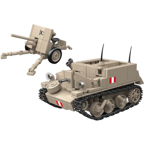 Fuwraixis Panzerwagen Bausteine,389 Stück Panzerabwehr Artillerie Bausatz Spielzeug,Maschinengewehr Trägerfahrzeug Bauklötze Modell,Geschenke für Kinder und Jugendliche ab 6 Jahren von Fuwraixis