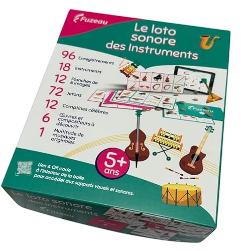 Fuzeau - 78462 – Das Loto mit Sound der Instrumente – 6 Spielbretter – 18 Instrumente zum Entdecken – ab 5 Jahren von Fuzeau