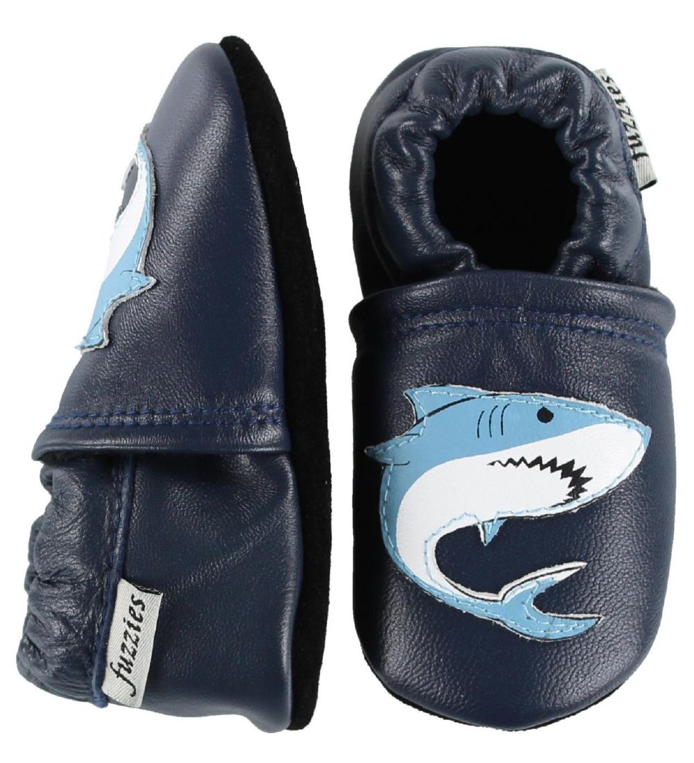 Fuzzies Leder-Krabbelschuhe - Hektor - Dunkelblau m. Hai - Fuzzies - 19/20 - Leder-Krabbelschuhe Fuzzies Leder-Krabbelschuhe - Hektor - Dunkelblau m. Hai - Fuzzies - 19/20 - Leder-Krabbelschuhe von Fuzzies