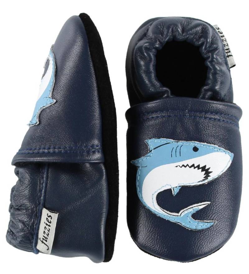 Fuzzies Leder-Krabbelschuhe - Hektor - Dunkelblau m. Hai - Fuzzies - 19/20 - Leder-Krabbelschuhe Fuzzies Leder-Krabbelschuhe - Hektor - Dunkelblau m. Hai - Fuzzies - 19/20 - Leder-Krabbelschuhe von Fuzzies