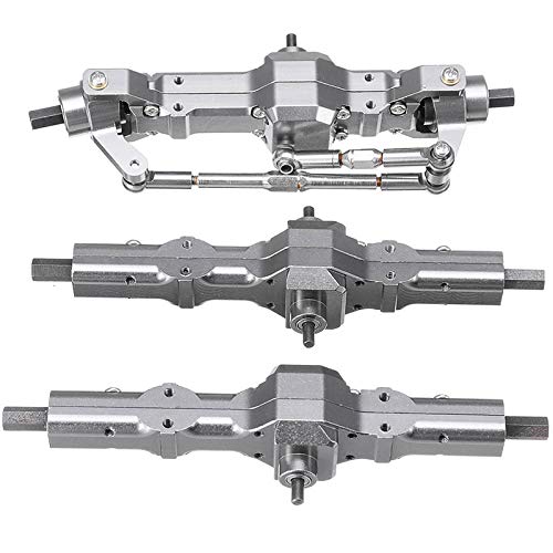 Fvoagaou für WPL 1/16 B16 B36 6WD Ersetzen Upgrade Vorne/Hinten/BrüCke Achs Teil Set LKW RC Auto Teile Aluminium Legierung Langlebig von Fvoagaou