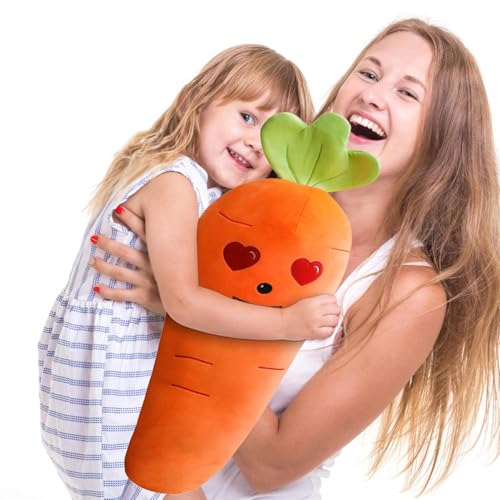 FxaumsGxuk Karotte Plüsch, 45 cm/17,71 Zoll Weich gefüllte Osterkarotten-Dekorationen, Künstliches Karotten-Stofftier für, Mädchen, Ostergeschenke, Sofa, Stuhl, dekoratives Kissen FxaumsGxuk Karotte Plüsch, 45 cm/17,71 Zoll Weich gefüllte Osterkarotten-Dekorationen, Künstliches Karotten-Stofftier für, Mädchen, Ostergeschenke, Sofa, Stuhl, dekoratives Kissen von FxaumsGxuk