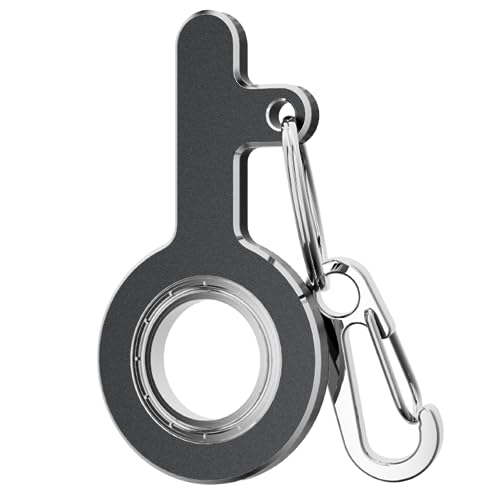Drehendes Schlüsselanhänger-Spielzeug, schweres Fidget-Spielzeug aus Metall, Schlüsselanhänger-Decuration für Teenager und Erwachsene (Schwarz) von FxindX