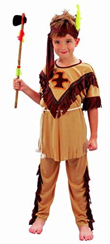 Fyasa 701266-T03 Indianer-Kostüm für Jungen von 10 bis 12 Jahren, Mehrfarbig, Größe M von Fyasa