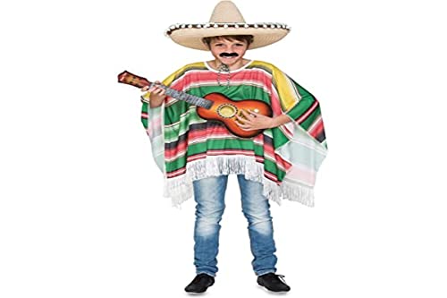 Fyasa 706470 mexikanischen Poncho Kinder Kostüm, Mittel von Fyasa