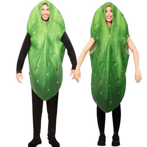 Fyasa Saure Gurken Kostüm Green Pickle für Erwachsene Gr. M/L grün Fasching Karneval Spaßkostüm Paarkostüm Unisex Fyasa Saure Gurken Kostüm Green Pickle für Erwachsene Gr. M/L grün Fasching Karneval Spaßkostüm Paarkostüm Unisex von Fyasa