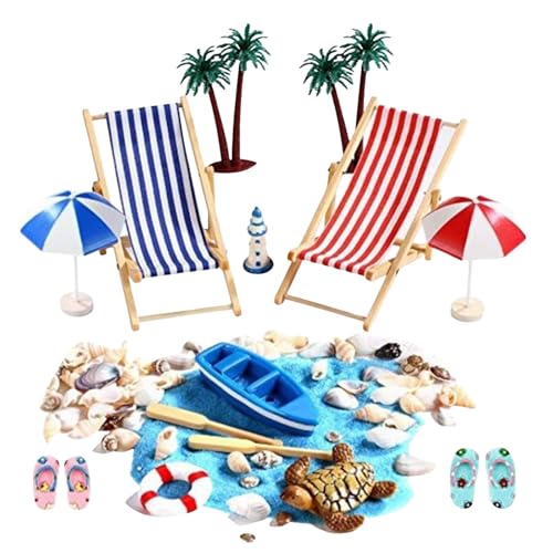 15 Stück Beach Micro View Mini Ruhestuhl Strandstuhl Sonnenschirm Regenschirm Kleine Baumdekoration Zubehör Mini Stranddekoration Geeignet für einzigartige Geschenkdekoration ( Blue, 20cm×15cm×4cm) 15 Stück Beach Micro View Mini Ruhestuhl Strandstuhl Sonnenschirm Regenschirm Kleine Baumdekoration Zubehör Mini Stranddekoration Geeignet für einzigartige Geschenkdekoration ( Blue, 20cm×15cm×4cm) von Fycakly
