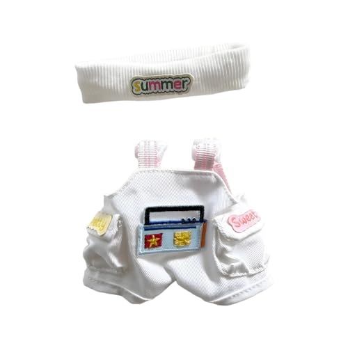 17 cm große Macaron-Puppenanhänger, Mode-Outfit-Zubehör-Set, Mini-Puppenkleidungs-Dekorationsset zur Ausstellung und weicher Stoff, süße Ornamente im Party-Stil ( Puppe nicht Plüschtiere ( White, 5cm) von Fycakly