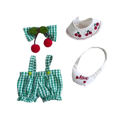 17 cm große Macaron-Puppenanhänger, Mode-Outfit-Zubehör-Set, Mini-Puppenkleidungs-Dekorationsset zur Ausstellung und weicher Stoff, süße Ornamente im Party-Stil ​​ Wiedergeburt Puppen ( A, 5cm) von Fycakly