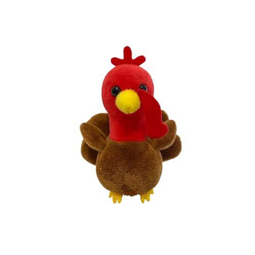 EIN süßes Spielzeug, das Man für die Feiertage haben muss. Fingerspielzeug in Truthahnform, das für Wärme in der Weihnachtszeit sorgt. ​​ Plüschtier mit Sound​​ (Red, 9cm) von Fycakly