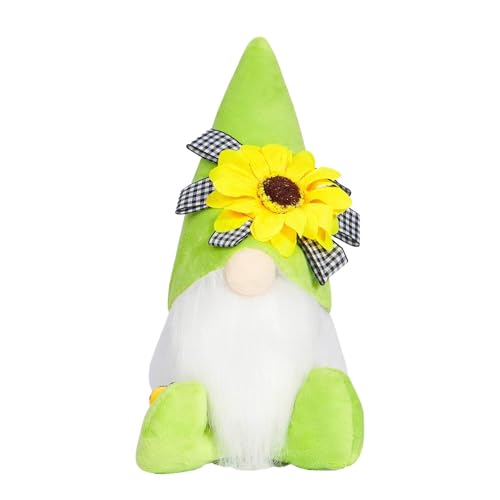 Festival Gesichtslosen Puppe Zwerg Netter Alter Mann Sonnenblumen Gnome Puppe Fenster Dekoration Liefert In Jedes Detail Des Lebens Voller Persönlichkeit Charme ​​ Kuscheltiere Baby ( B, 18x16cm) von Fycakly