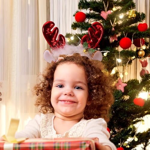 Flache Haarspangen Damen Weihnachtsmütze, Stirnband, exquisiter süßer Haarreif, Kopfbedeckung, Zubehör, Stechpalmennadel, Pailletten, Weihnachtsferien, Party, Kostüm, Hut, glänzend, (B, One Size) Flache Haarspangen Damen Weihnachtsmütze, Stirnband, exquisiter süßer Haarreif, Kopfbedeckung, Zubehör, Stechpalmennadel, Pailletten, Weihnachtsferien, Party, Kostüm, Hut, glänzend, (B, One Size) von Fycakly