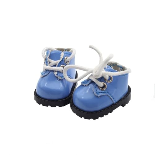 Fycakly 10 cm Puppe Helles Leder Rundkopf Schnüranzug Schuhe Exquisite Mode Perfekt ​​ Miniatur Puppenset​​ (E, 3. 8x2. 3cm) von Fycakly