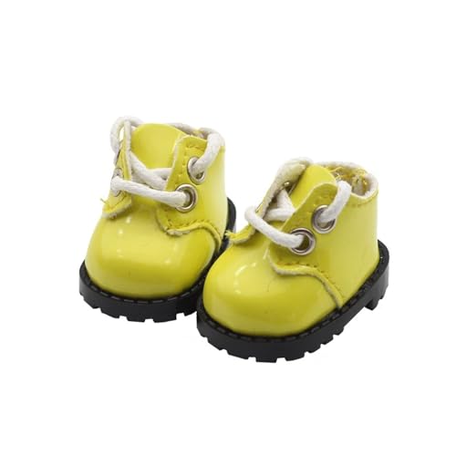 Fycakly 10 cm Puppe Helles Leder Rundkopf Schnüranzug Schuhe Exquisite Mode Perfekt ​​ Miniatur Puppenset​​ (F, 3. 8x2. 3cm) von Fycakly