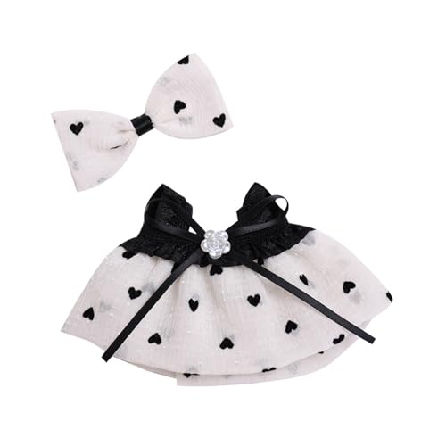 Fycakly 17 cm Anhänger Puppenkleidungsset, modisches Puppenzubehör, Kleidungsdekoration (Puppe Nicht im Lieferumfang enthalten) ​​ Kinder Plüschtier Set​​ (Black, 适用于 17cm玩偶) von Fycakly