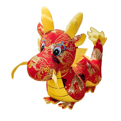 Fycakly 2024 Jahr Chinesischen Drachen Plüsch Puppe Nette Drachen Puppe Plüsch Dekoration Sternzeichen Drache Für Geschenk ​​ Interaktive Plüschtiere​​ (A, One Size) von Fycakly