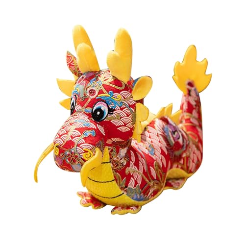 Fycakly 2024 Jahr Chinesischen Drachen Plüsch Puppe Nette Drachen Puppe Plüsch Dekoration Sternzeichen Drache Für Geschenk ​​ Interaktive Plüschtiere​​ (B, One Size) von Fycakly