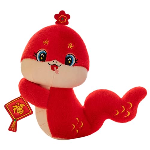 Fycakly 2025 Neujahr Dekorationen Spielzeug Chinesisches Tierkreisjahr der für Kinder Plüschtiere für Kinder​​ (Red, C) von Fycakly