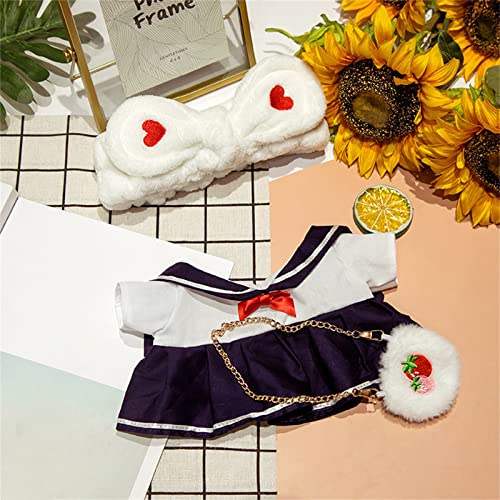 Fycakly 30 cm D-uck Plüschpuppenzubehör, Puppenkleidung, abnehmbare Kleidung, Hüte, Kleidung, Plüschtierzubehör, Kindergeschenke ​​ Große Plüschtiere Mädchen​​ (H, One Size) von Fycakly