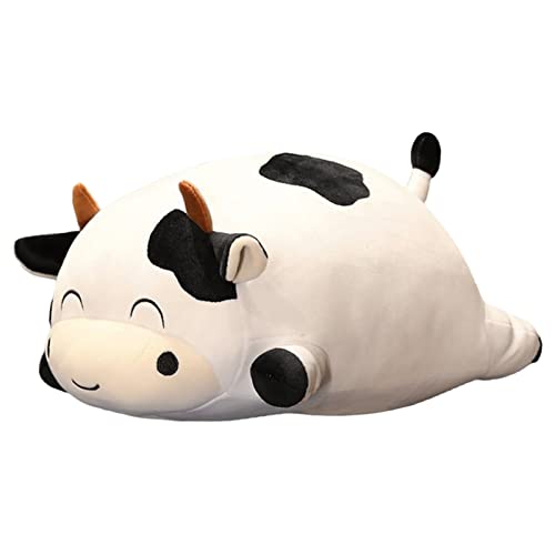 Fycakly 35cm Kuh-Plüsch-weiches nettes schlafendes Begleiter-Puppen-Kissen-Milchkuh-Plüschtier-Puppen-Geburtstags-Geschenk ​​ Stofftiere weich waschbar​​ (A, One Size) von Fycakly