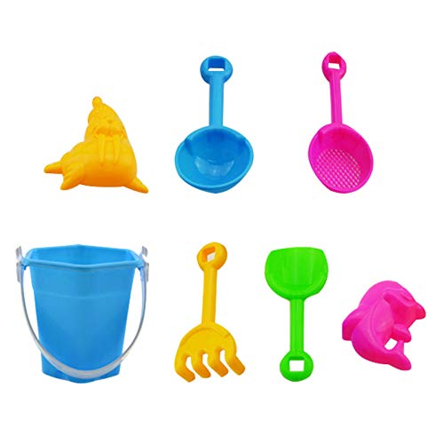 Fycakly 7-teiliges Set Strandspielzeug, Sandset, Sandspielzeug, Sommer-Outdoor-Spielwaren, Frühpädagogisches Strandspielzeug, Kinderspielzeug Wasserspielzeug (AS Shown, One Size) von Fycakly