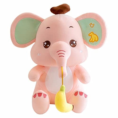 Fycakly Baby animierter gefüllter Plüschelefant niedlicher Elefant Stofftier Cartoon Banane Baby Elefant Plüschtier Rüssel Puppe Puppe Kinder ​​ Interaktive (One Size) von Fycakly
