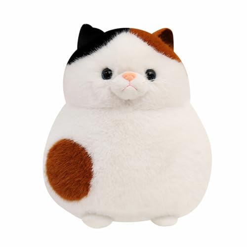 Fycakly Beruhigende Katze Puppe süße Segen Katze Kissen Kinder Begleiter Puppe Home Dekoration Plüschtiere für Kinder​​ (White, B) von Fycakly
