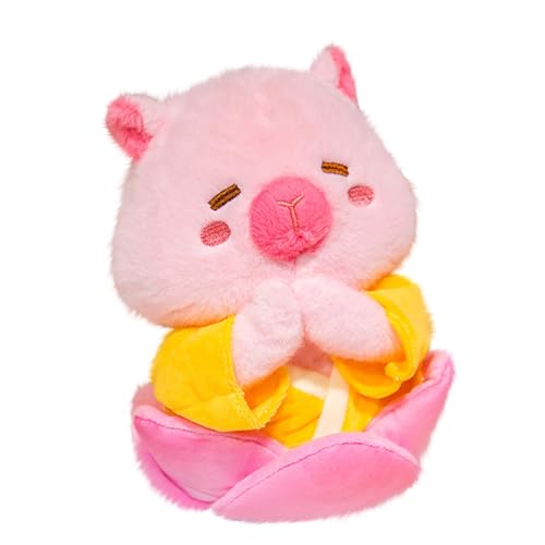 Fycakly Buddha Capybara Spielzeugpuppe Stofftier Capybara Spielzeug ​​ Kuscheltiere Baby Geschenk​​ (A, 22cm) von Fycakly