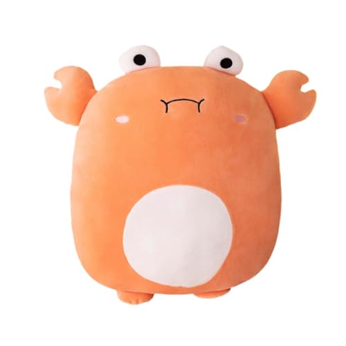 Fycakly Cartoon-Kissen, weiches Stofftierkissen für Bett, Sofa, waschbar, süßes Plüsch-Wurfkissen für Kinder und Erwachsene (1) ​​ Klassische Stofftiere Kinder​​ (Orange, 40cm) von Fycakly
