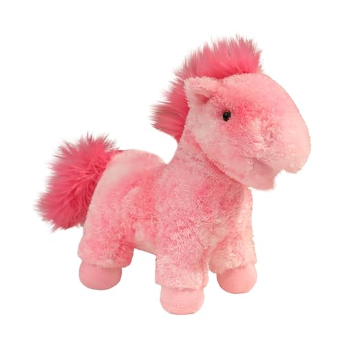 Fycakly Cartoon Simulation Regenbogen Pferd Spielzeug Sternzeichen Pferd Maskottchen Geburtstag Für Jungen Und Kinder ​​ Klassische Stofftiere Kinder​​ (A, 22cm) von Fycakly