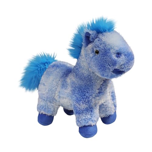 Fycakly Cartoon Simulation Regenbogen Pferd Spielzeug Sternzeichen Pferd Maskottchen Geburtstag Für Jungen Und Kinder ​​ Klassische Stofftiere Kinder​​ (B, 22cm) von Fycakly