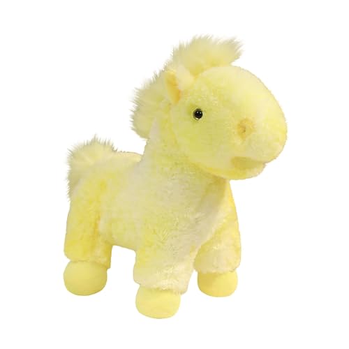 Fycakly Cartoon Simulation Regenbogen Pferd Spielzeug Sternzeichen Pferd Maskottchen Geburtstag Für Jungen Und Kinder ​​ Klassische Stofftiere Kinder​​ (C, 22cm) von Fycakly