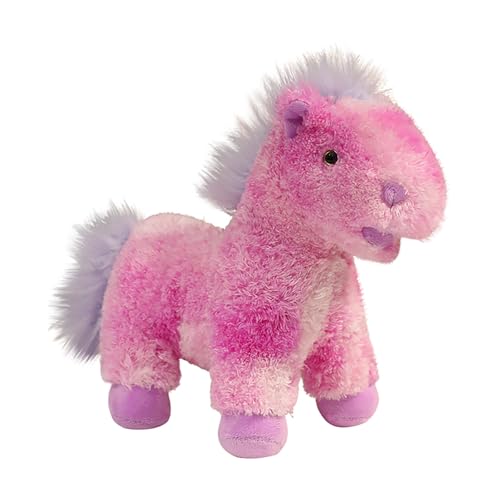 Fycakly Cartoon Simulation Regenbogen Pferd Spielzeug Sternzeichen Pferd Maskottchen Geburtstag Für Jungen Und Kinder ​​ Klassische Stofftiere Kinder​​ (D, 22cm) von Fycakly