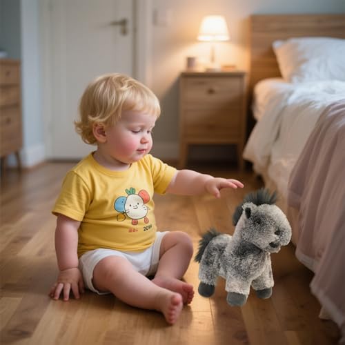 Fycakly Cartoon Simulation Regenbogen Pferd Spielzeug Sternzeichen Pferd Maskottchen Geburtstag Für Jungen Und Kinder ​​ Klassische Stofftiere Kinder​​ (F, 22cm) von Fycakly