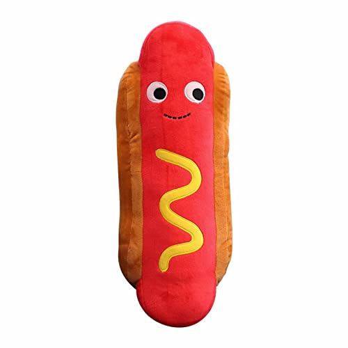 Fycakly Cartoon Simulation Rotwurst Kissenpuppe 45 cm Plüschtier 17, 7 * 7, 87 ​​ Tier Kuscheltiere weich​​ (Red, F) von Fycakly
